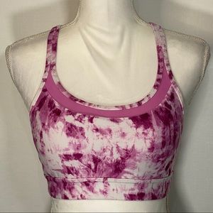 Juicy Couture Pink Tie Die Mesh Pocket Sports Bra